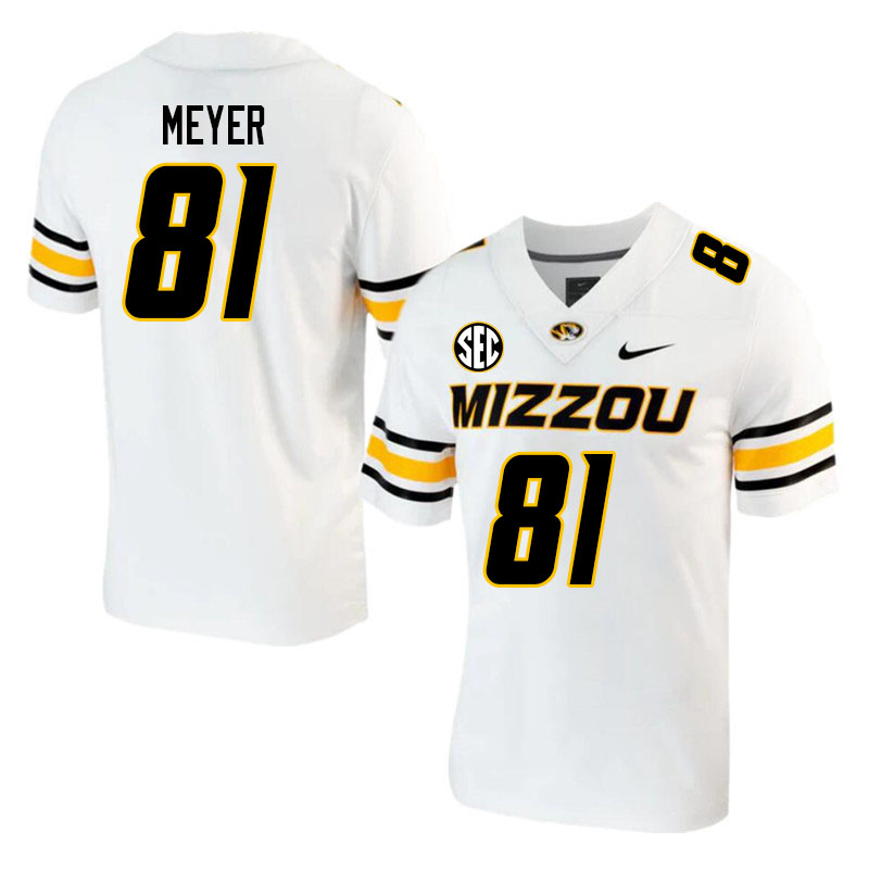 Men #81 Jack Meyer Missouri Tigers College 2023 Football Stitched Jerseys Sale-White